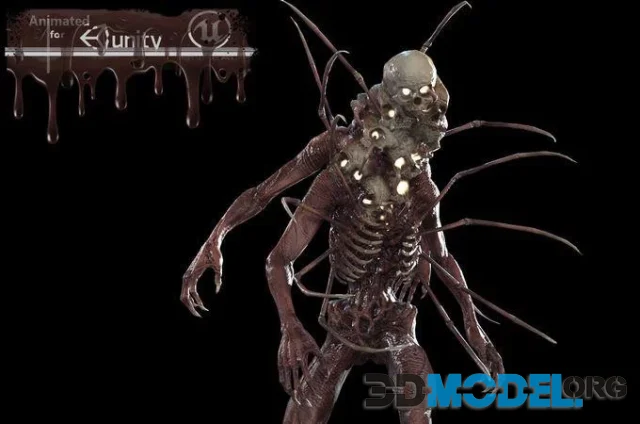 Necro Mutant humanoid creature (PBR)