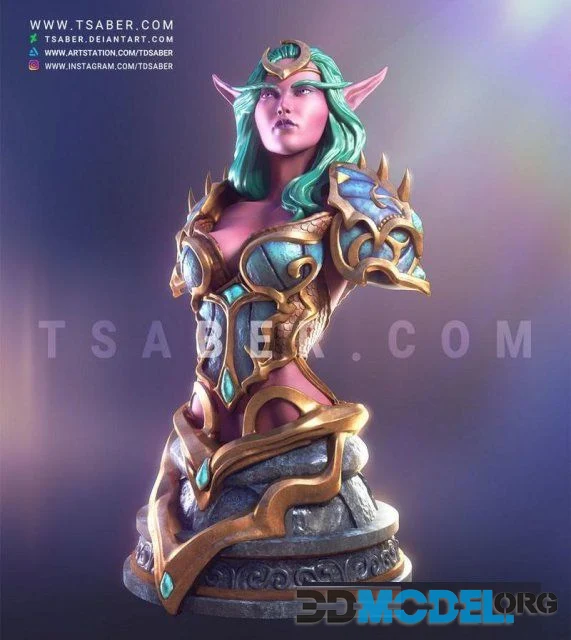 Night Elf Hunter Bust