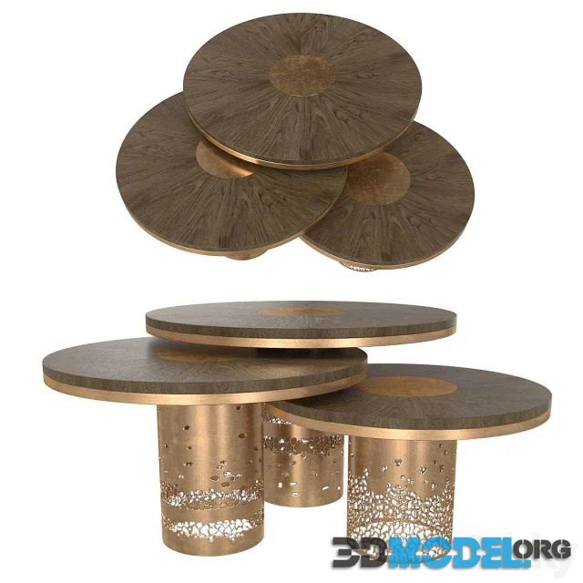 Round alem luxury handmade coffee table deniz tunc design