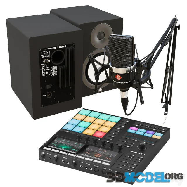 Set for a sound engineer blogger musician