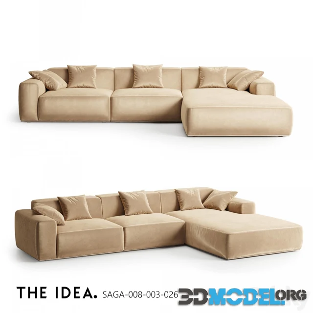 3D Model – THE-IDEA corner modular sofa