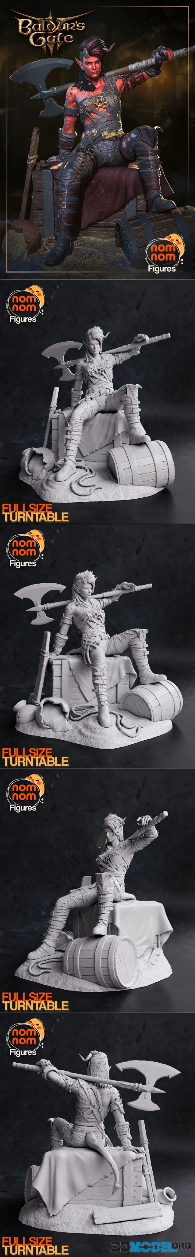 3d Model – Nomnom Figures - Karlach - Baldurs Gate 3 – Printable