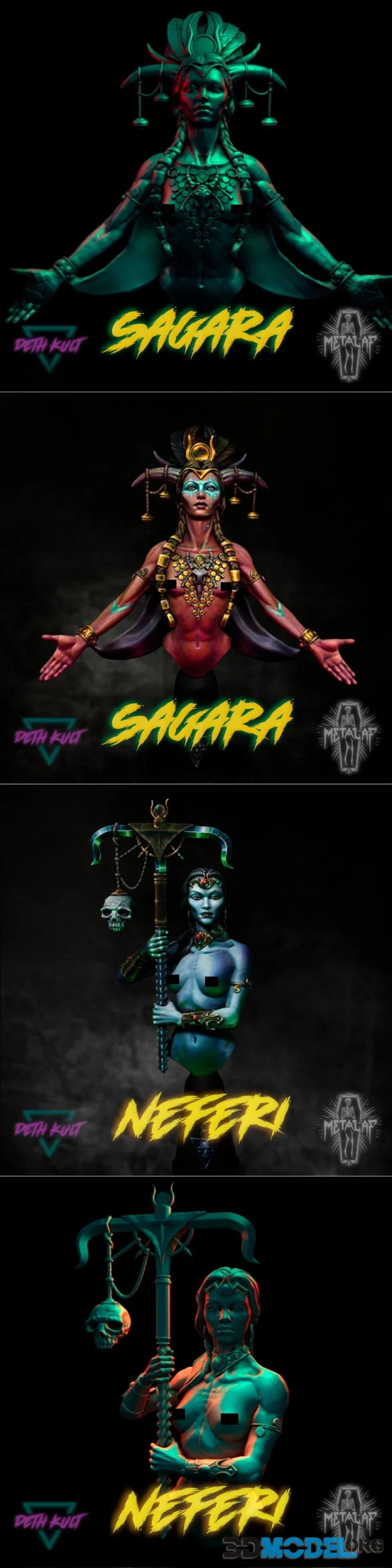 Sagara Bust and Neferi Bust – Printable