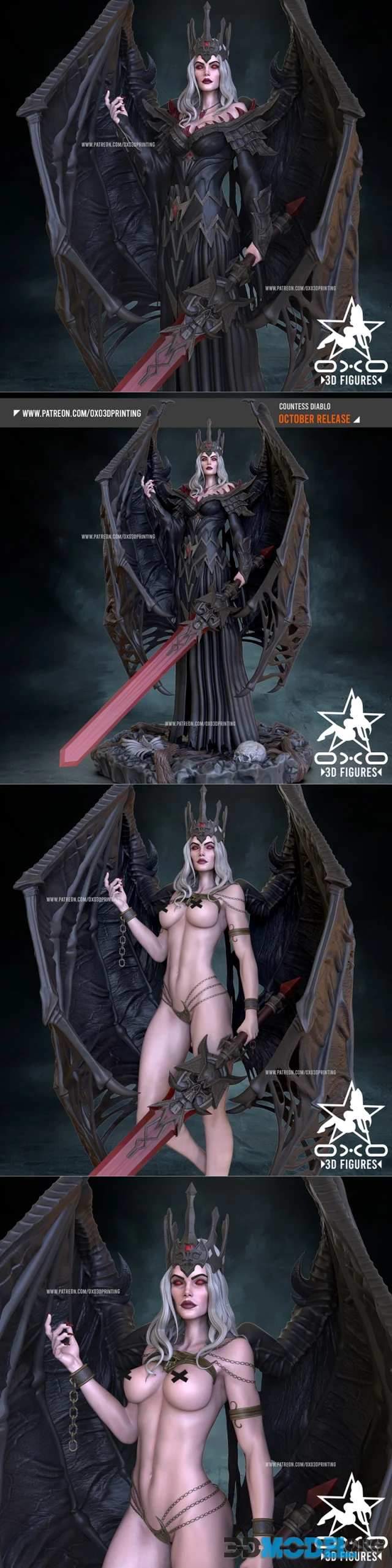 OXO3D - Countess Diablo Standard and NSFW Version – Printable