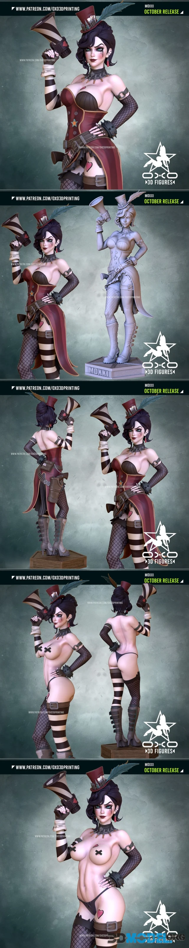 3D Model – OXO3D - Moxii - Borderlands Standard and NSFW Version – Printable