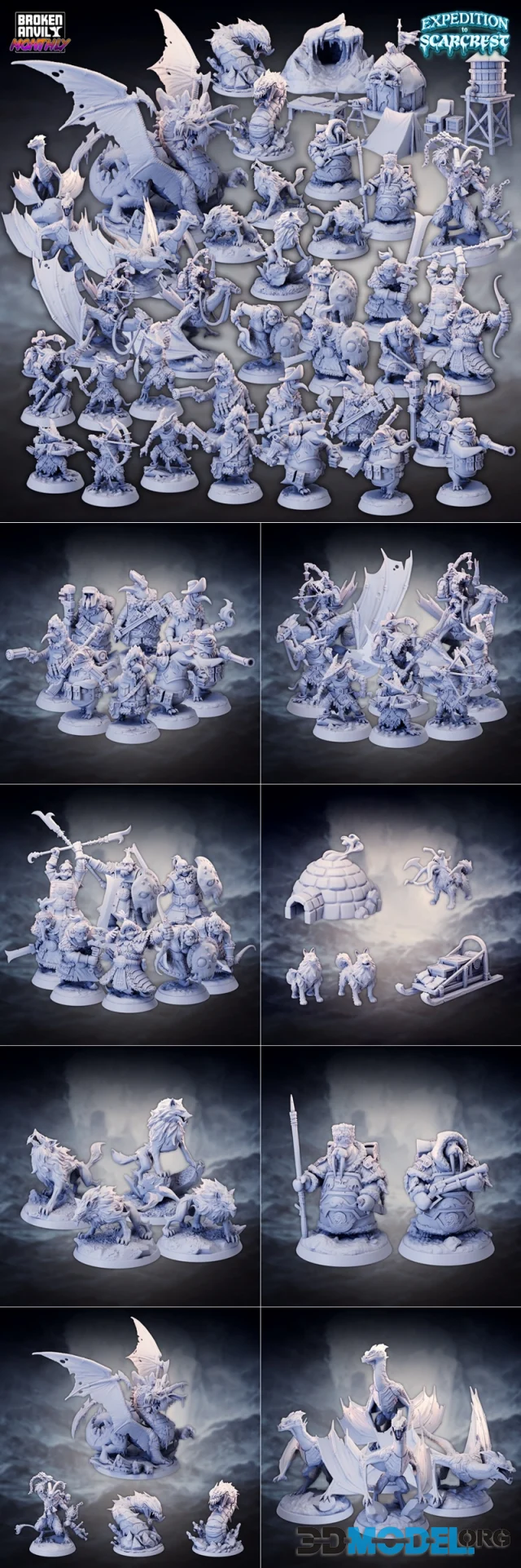 Broken Anvil Miniatures - Expedition to Scarcrest – Printable