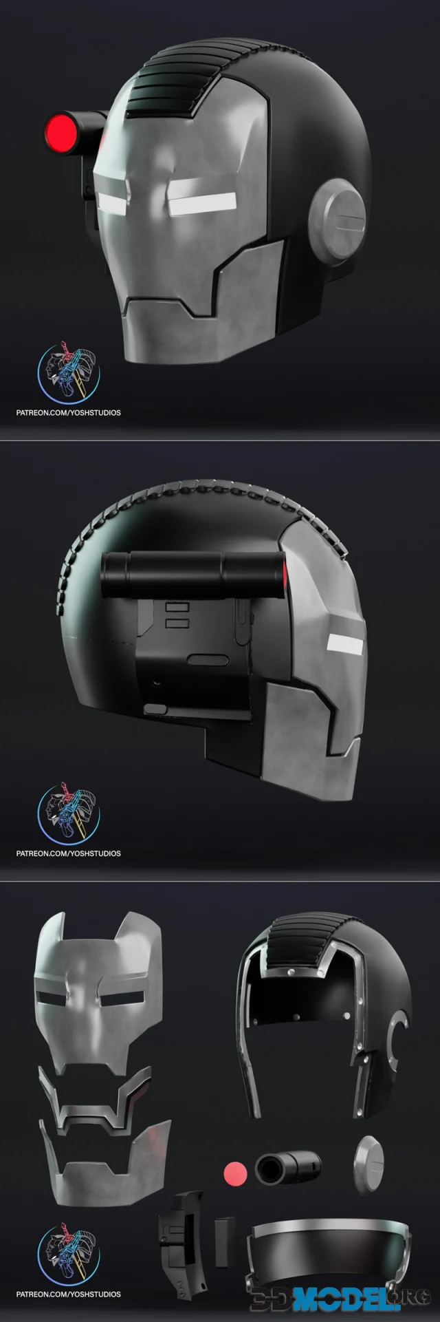 Comic War Machine Helmet Wearable – Printable