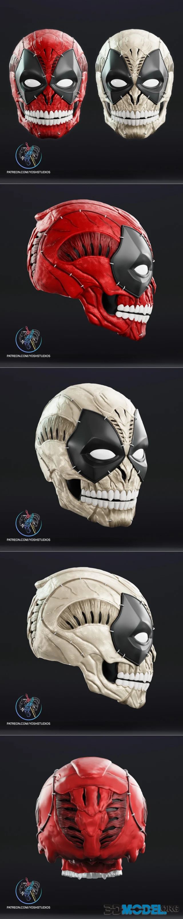 Skullified Deadpool Helmet – Printable
