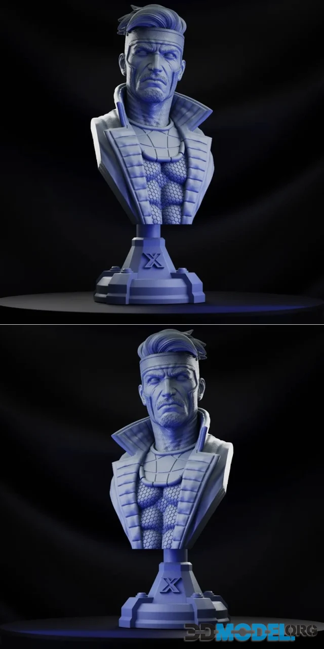 Gambit X-Men bust – Printable