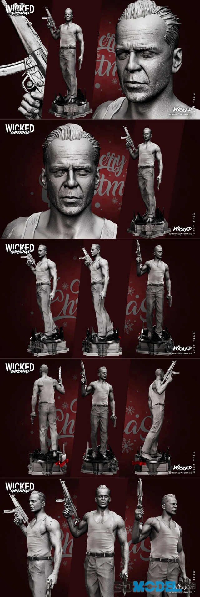 Wicked - John McClane Statue – Printable