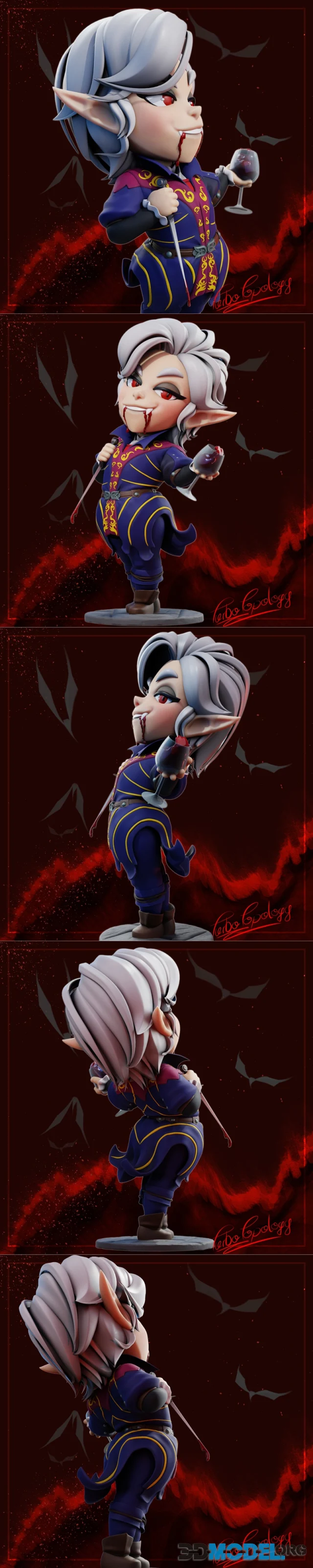 Chibi Astarion - Baldurs Gate 3 – Printable