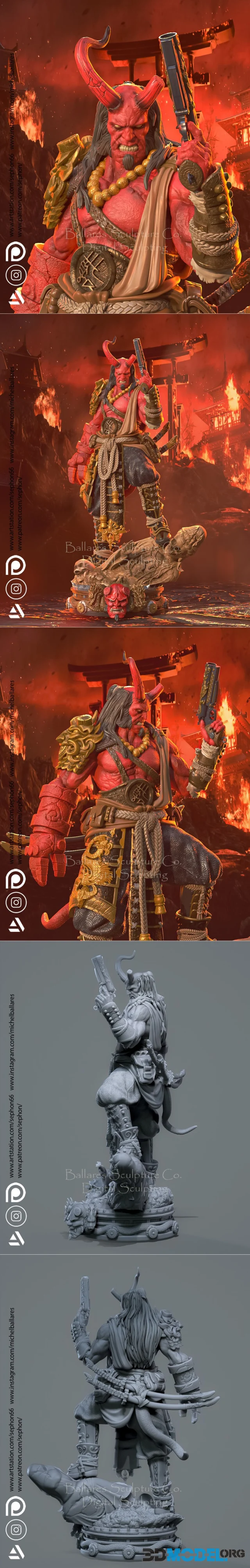 Hellboy Yokai By Creative Geek MB – Printable