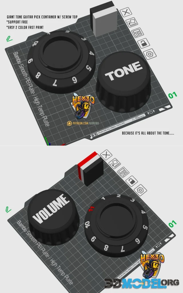 Hex3D - Giant Tone and olume – Printable