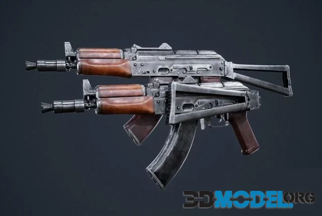 AKS Kalashnikov assault rifle folding shortened (PBR)