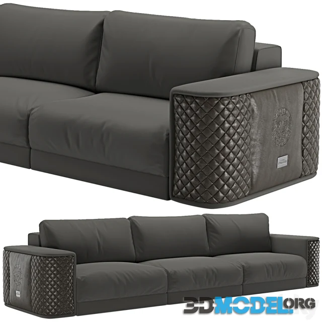 Alexandra Collection Master Sofa Fabric & Leather