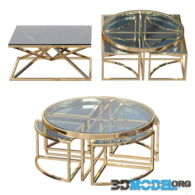 3d Model – Coffee Table Eichholtz Coffee Table Padova Gold