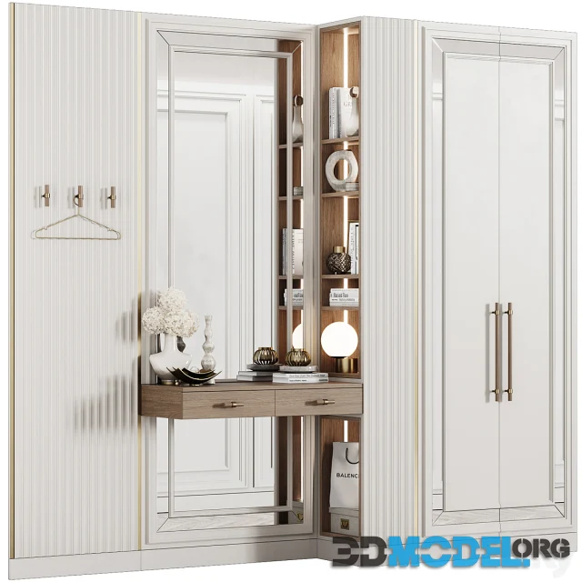 Entrance hall modular in neoclassical style 06