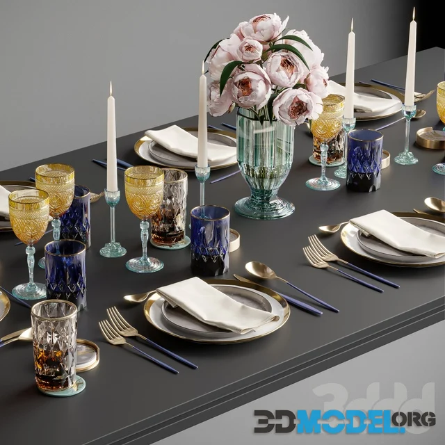 Kitchen set with flower