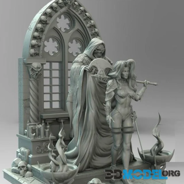 Lady Death Diorama (Printable)