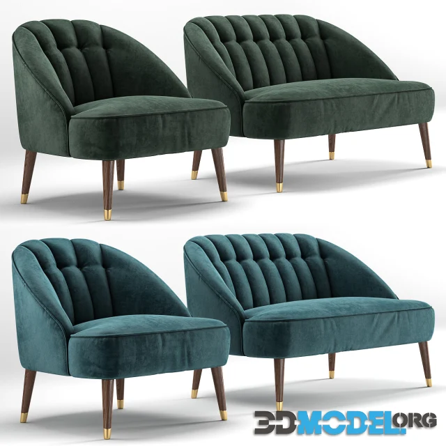Margot Collection sofa with armchair