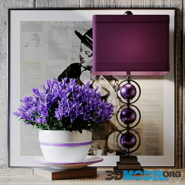 Purple decorative set
