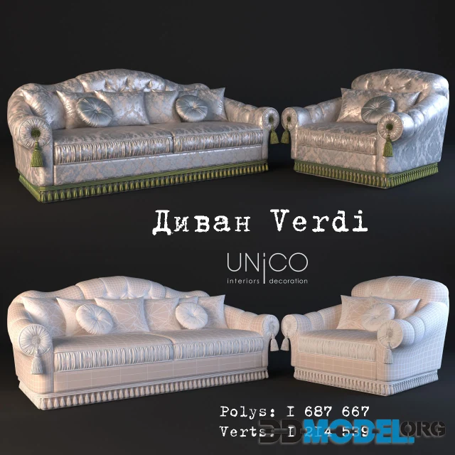 Sofa unico verdi