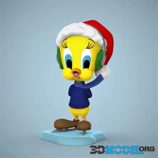 Ice Skating Tweety – Printable