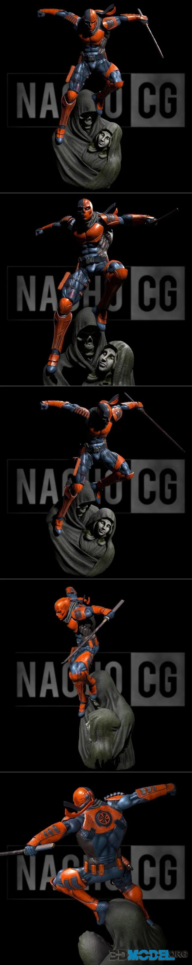 Fan Art - Deathstroke Statue – Printable