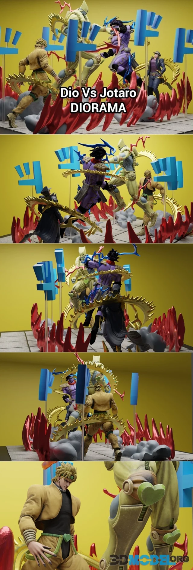 Dio Vs Jotaro Diorama – Printable