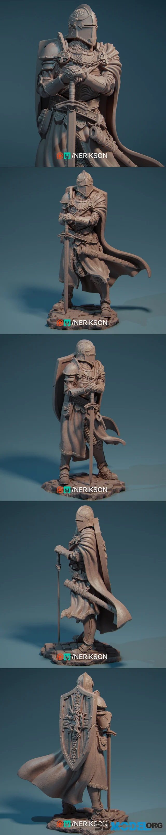3D Model – Nerikson - Ivanhoe the Lone Knight – Printable