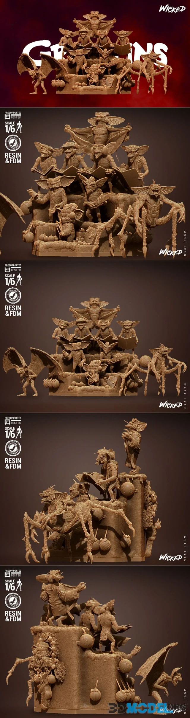 Wicked - Gremlins Diorama Complete – Printable