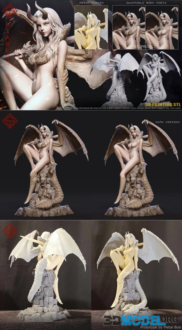 STL Project - Diablos Girl – Printable