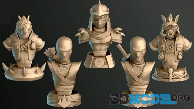 TMNT Villains Busts – Printable
