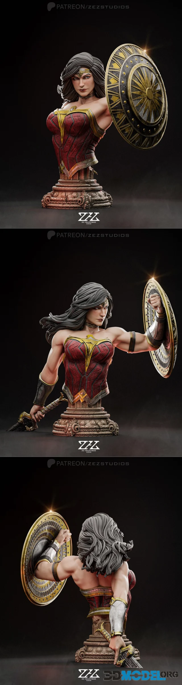 ZEZ Studios - Wonder Woman Bust – Printable