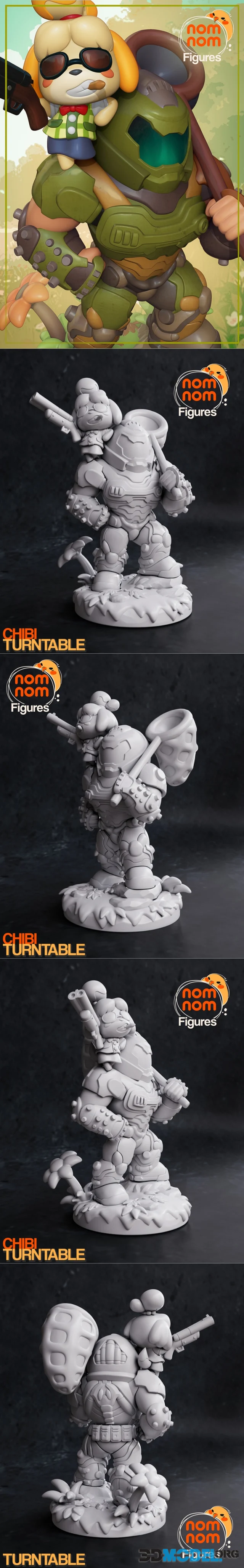 Nomnom Figures - Chibi Isabelle - Doom Crossing Meme – Printable