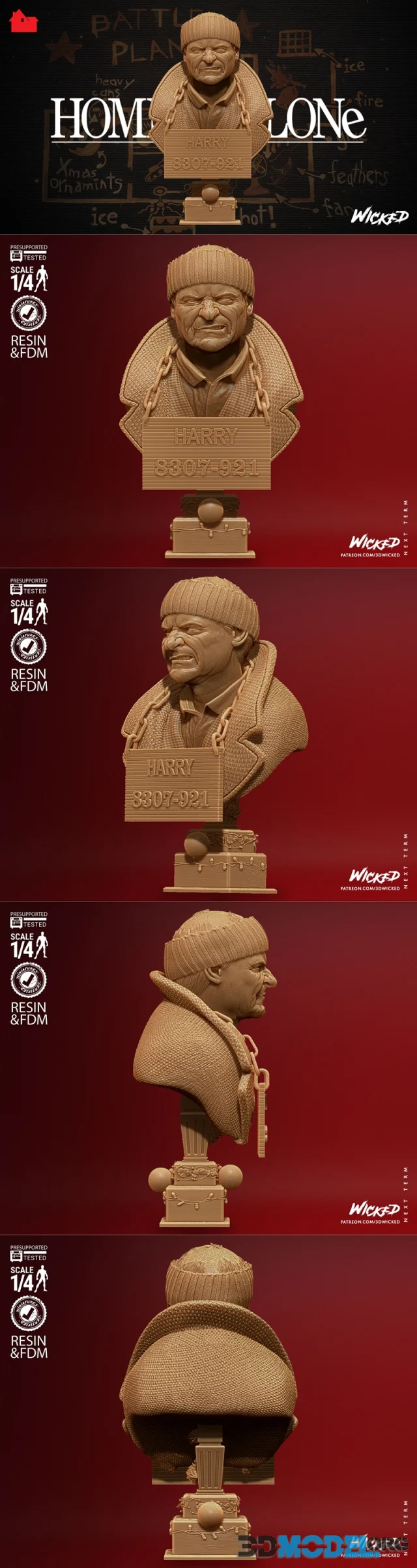 Wicked - Harry HA Bust – Printable