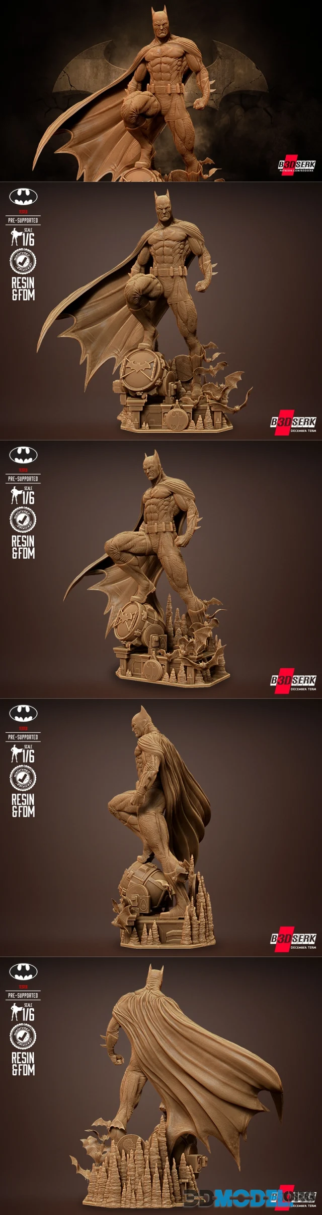 B3DSERK - Batman Statue – Printable