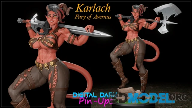 Digital Dark Pin-Ups - Karlach – Printable