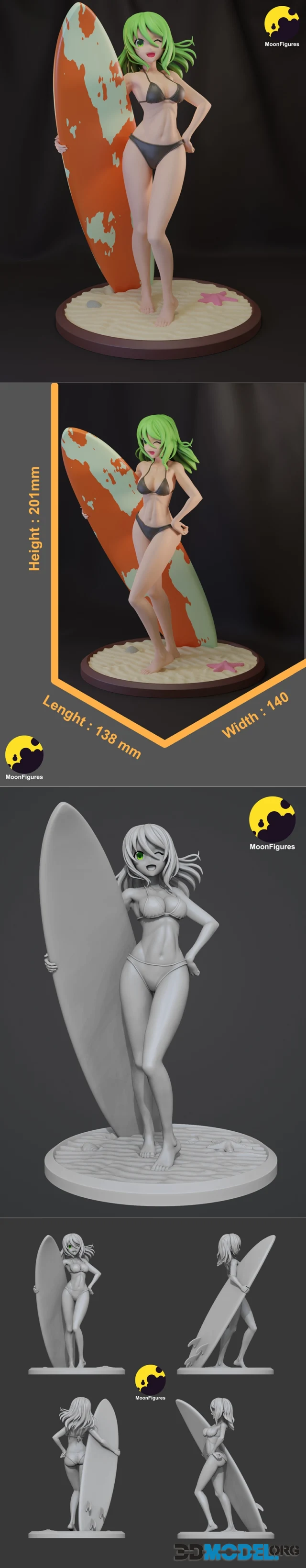 MoonFigures - Surfer Girl – Printable