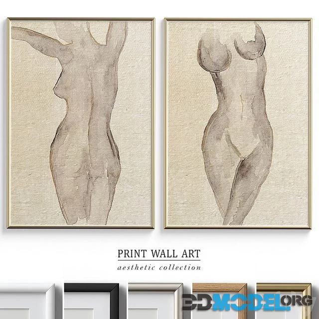 Abstract Woman Figure Wall Art P-562