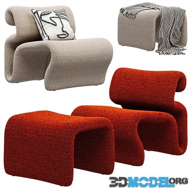 Artilleriet - Etcetera (Boucle Easy Chair and Footstool)