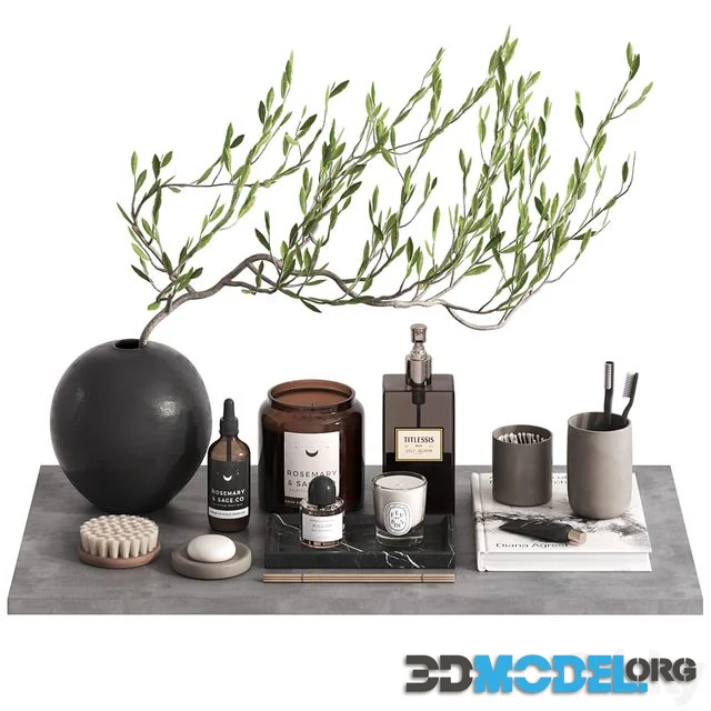 Bathroom Decor set with tree