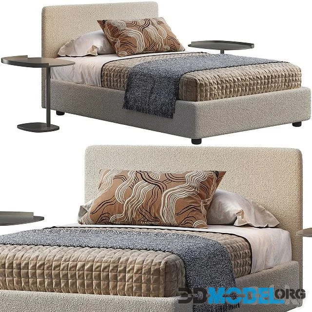 Modern style double bed Notturno