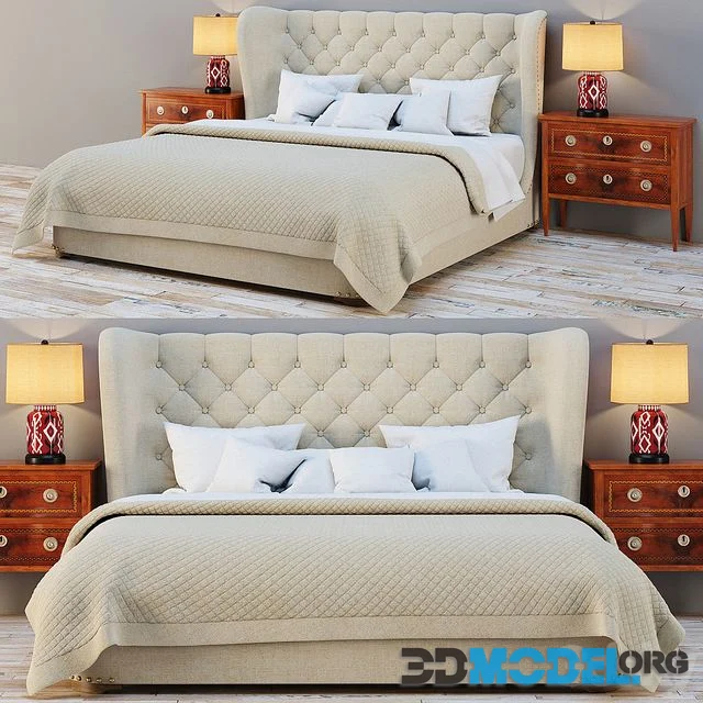 FABRIC SLEIGH BED