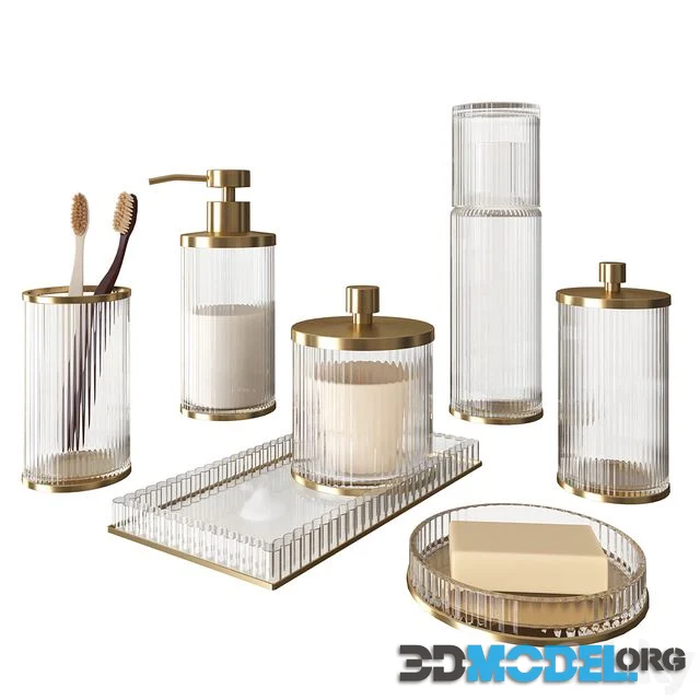 Glass decorative bathroom set