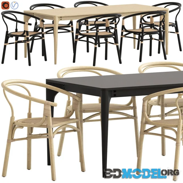 Globewest Avery Maja Armchair and Huxley Curve Table