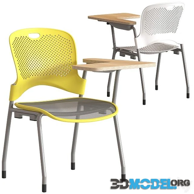 Herman Miller Caper Stacking Chair with table