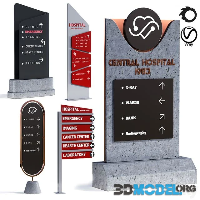 Hospital information board for exterior