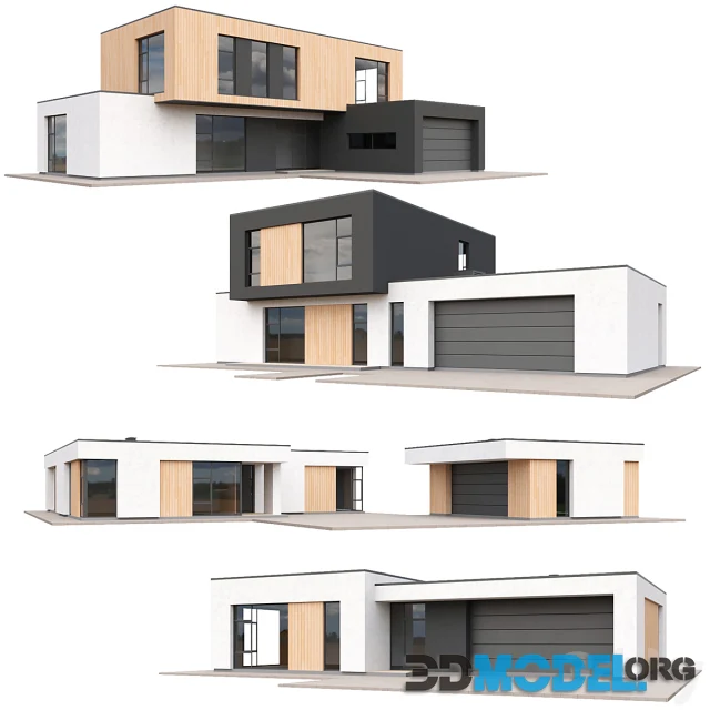 Low Poly Houses Set 01