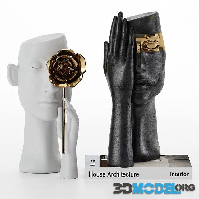 One eye face vases